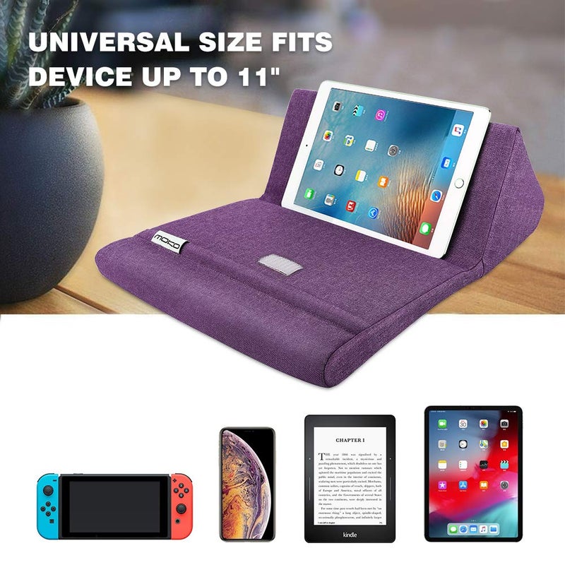 MoKo Tablet Pillow Stand, Soft Bed Pillow Holder, Fits up to 11" Pad, Fit with iPad 10.2"(8th Gen), New iPad Air 4 10.9"/ Air 3, iPad Pro 11/10.5/9.7, Mini 5 4, Galaxy Tab S6/ S7 11", Purple - Image 3